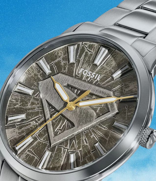 Fossil X Superman LE1207SET S-Shield Gray Dial Stainless Steel Fossil X Superman LE1207SET S-Shield Gray Dial Stainless Steel