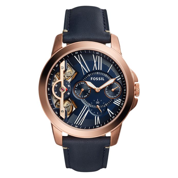 Chronograph Blue And Rose Gold Fossil Watch FOSSIL Gwynn