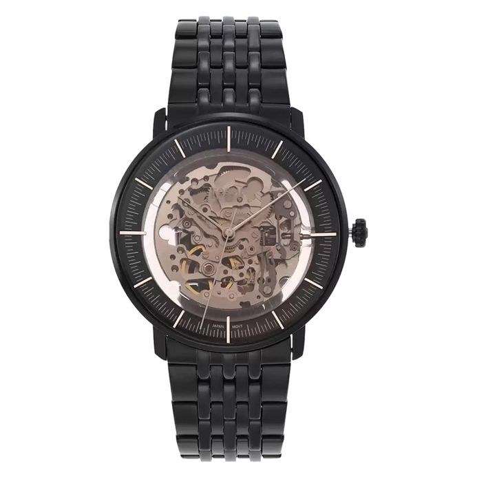 Fossil Chase Timer ME3163 Men Automatic Skeleton Dial Black