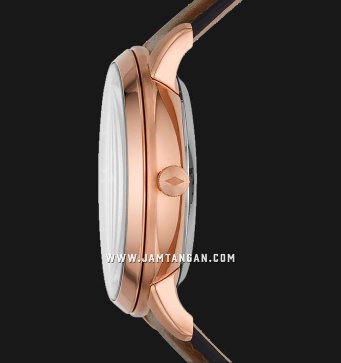 Fossil Neutra ME3195 Automatic Skeleton Dial Brown Leather Strap