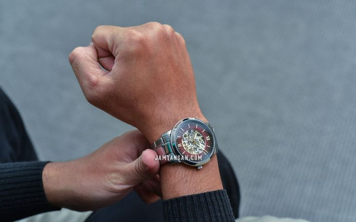 Fossil Neutra ME3209 Automatic Skeleton Dial Stainless Steel Strap