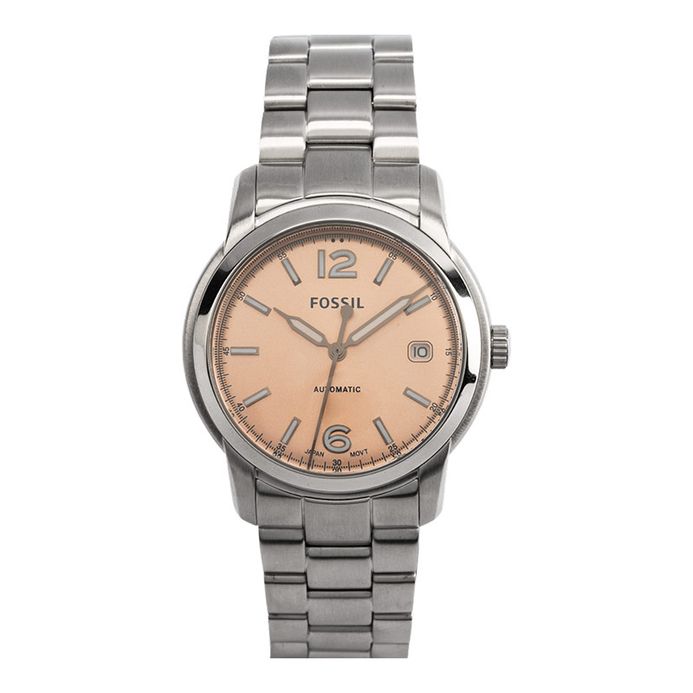 Fossil Heritage ME3247 Automatic Ladies Rose Gold Dial Stainless Steel Strap