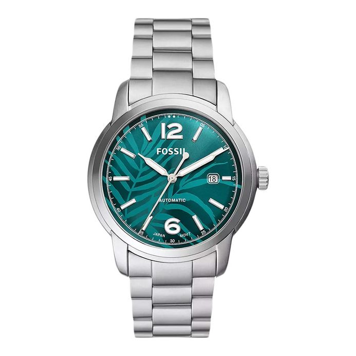 Fossil Heritage ME3249 Automatic Men Aqua Blue Dial Stainless