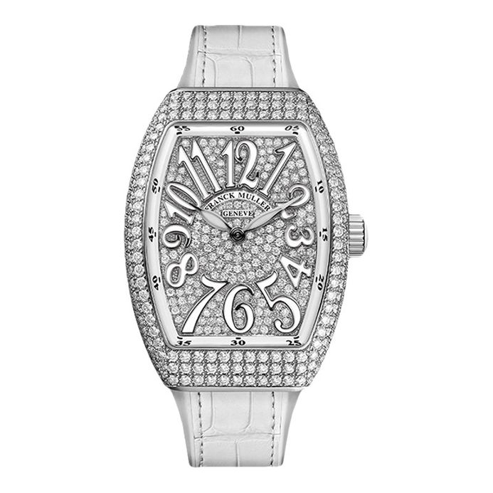 Franck Muller Vanguard V32-SC-AT-FO-AC-BC Lady Silver Diamond Dial