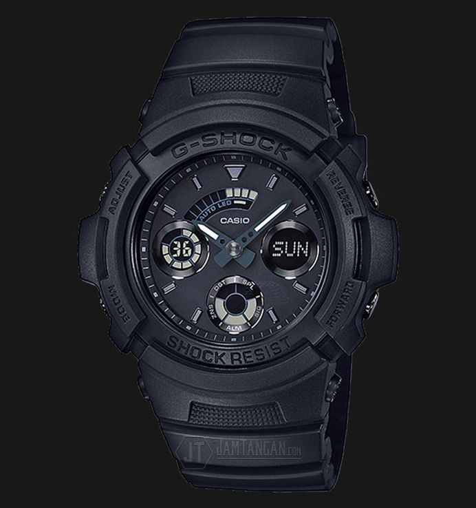 Casio G Shock Aw 591bb 1adr Military Black Series Digital Analog Dial Black Resin Band