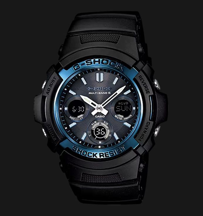 Casio G-Shock AWG-M100A-1AER Tough Solar Digital Analog Dial Black Resin Band