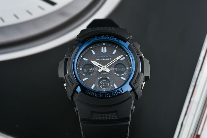 Casio G-Shock AWG-M100A-1AER Tough Solar Digital Analog Dial Black Resin Band