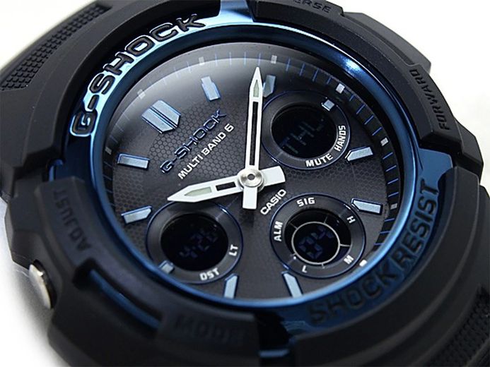 Casio G-Shock AWG-M100A-1AER Tough Solar Digital Analog Dial Black Resin Band