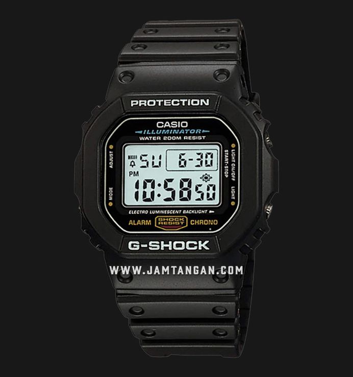 Casio G-Shock DW-5600E-1VDF Origin Digital Dial Black Resin Band