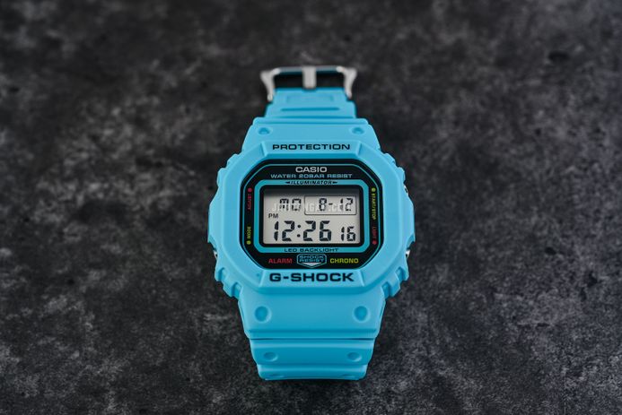 Casio G-Shock DW-5600EP-2DR Energy Pack Series Digital Dial Blue Resin Band