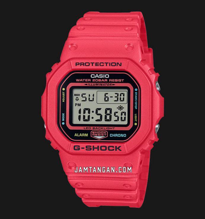 Casio G-Shock DW-5600EP-4DR Energy Pack Series Digital Dial Red Resin Band