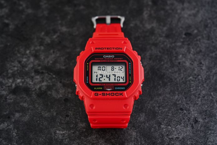 Casio G-Shock DW-5600EP-4DR Energy Pack Series Digital Dial Red Resin Band