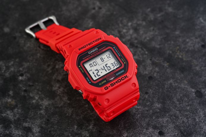 Casio G-Shock DW-5600EP-4DR Energy Pack Series Digital Dial Red Resin Band