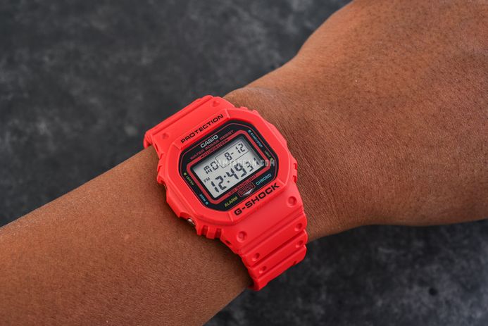 Casio G-Shock DW-5600EP-4DR Energy Pack Series Digital Dial Red Resin Band