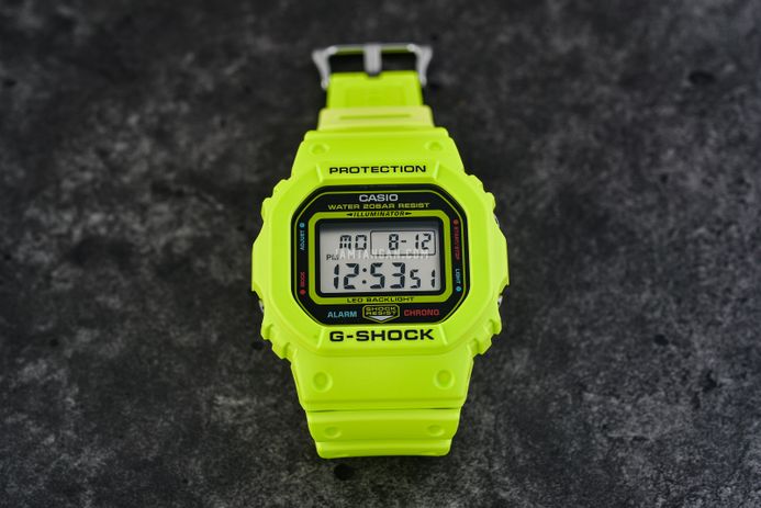 Casio G-Shock DW-5600EP-9DR Energy Pack Series Digital Dial Green Resin Band