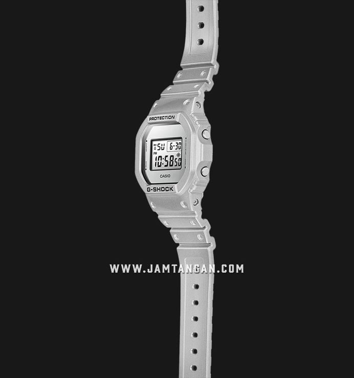 Casio G-Shock DW-5600FF-8DR Forgotten Future Series Digital Dial Metalic Silver Resin Band
