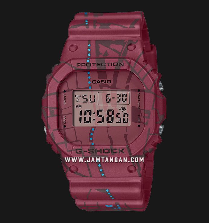Casio G-Shock DW-5600SBY-4DR Treasure Hunt Shibuya Series Red Resin Band Special Edition