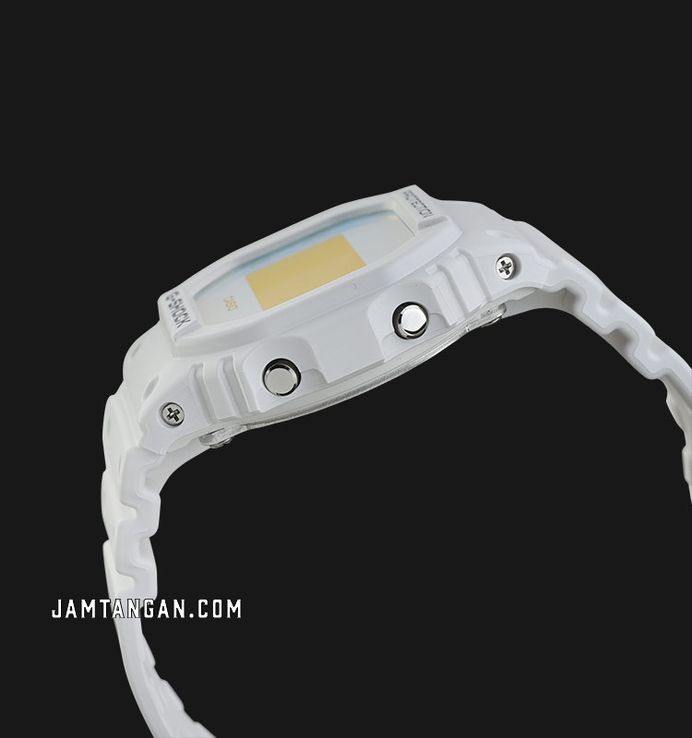 Casio G-Shock DW-5600TL-7DR Beach Time Lapse Series Digital Dial White Resin Band