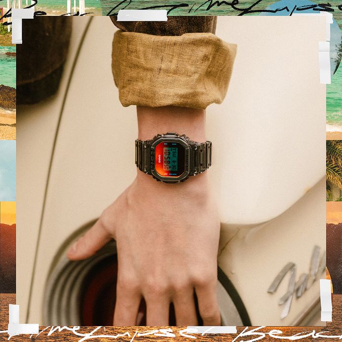 Casio G-Shock DW-5600TLS-8 DW-5600TLS-8DR Beach Time Lapse