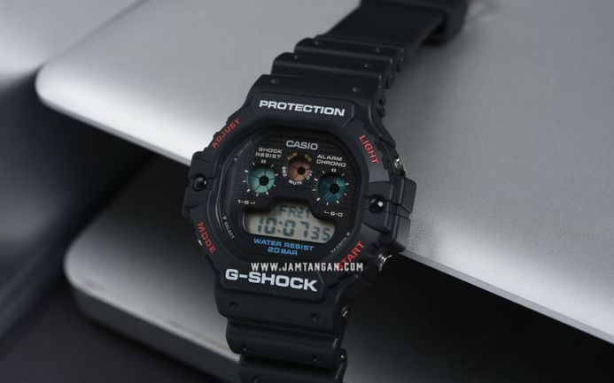 Casio G-Shock DW-5900-1DR Three-Eye Digital Dial Black Resin Band