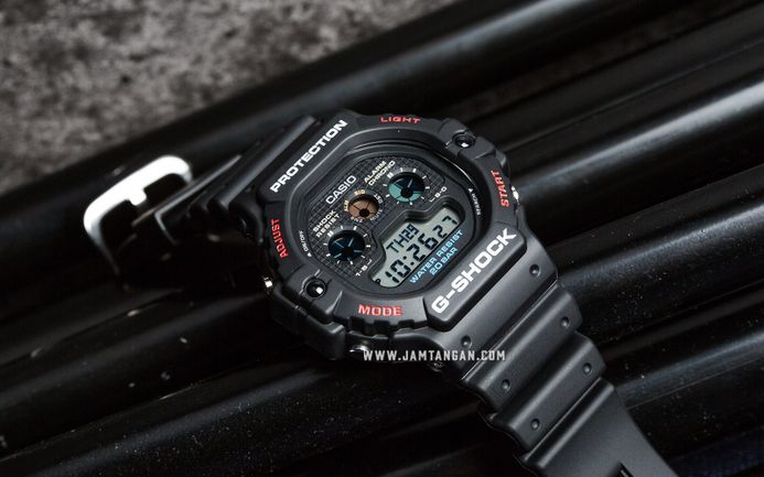 Casio G-Shock DW-5900-1DR Three-Eye Digital Dial Black Resin Band