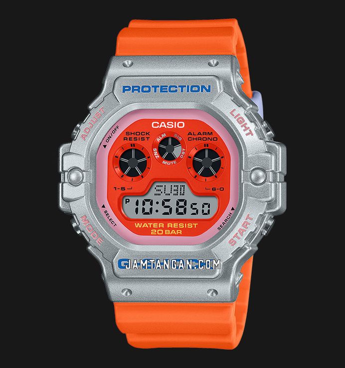 Casio G-Shock DW-5900EU-8A4DR Euphoria Series Digital Dial Orange Resin Band