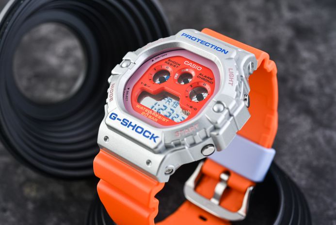 Casio G-Shock DW-5900EU-8A4DR Euphoria Series Digital Dial Orange Resin Band