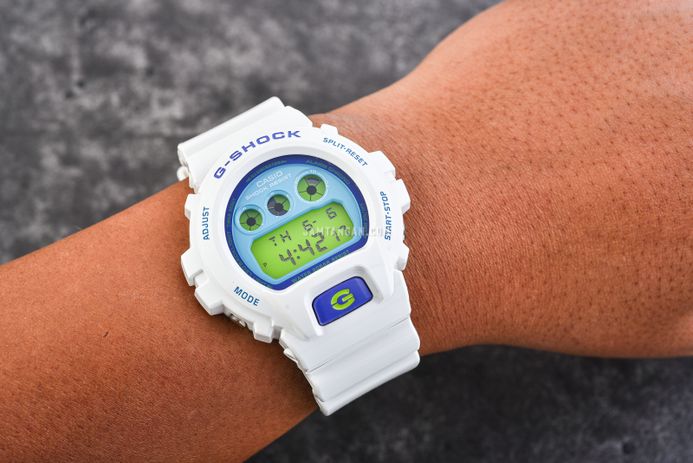 Casio G-Shock DW-6900RCS-7DR Crazy Colors Digital Dial White Resin Band