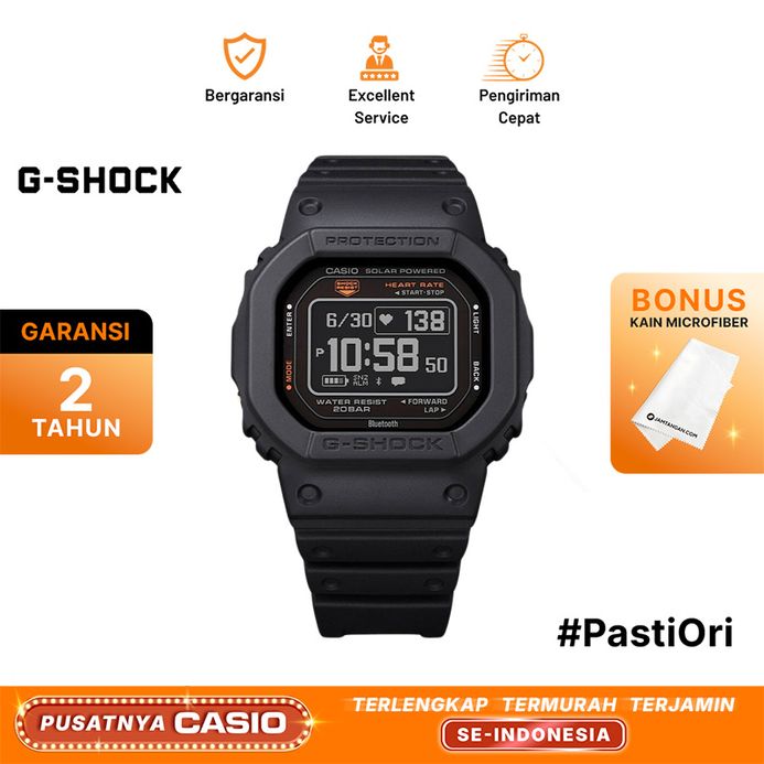 Casio G-Shock DW-H5600-1DR Smartwatch G-Squad Heart Monitor Digital Dial  Black Resin Band