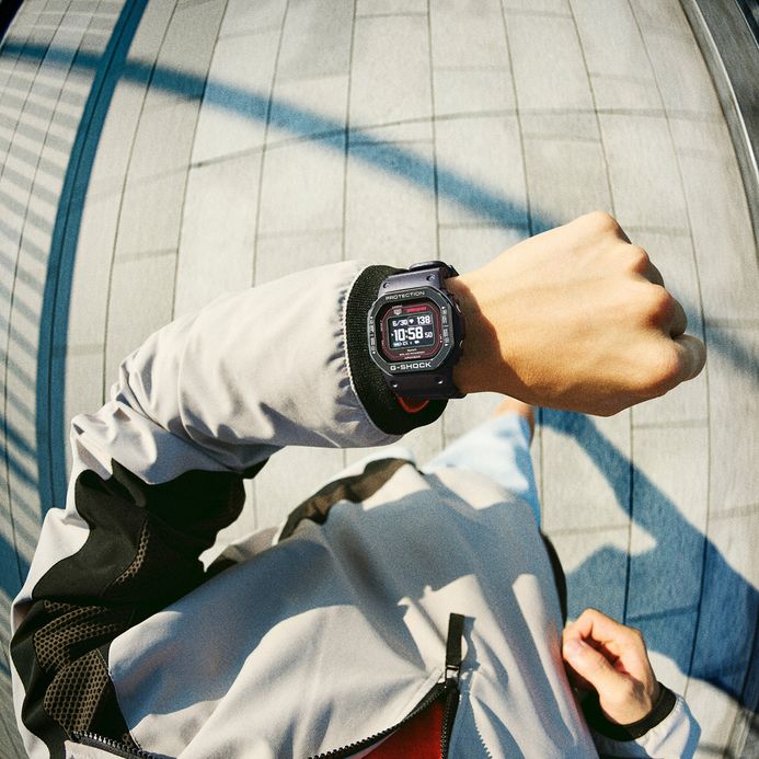 Casio G-Shock DW-H5600MB-1A4JR Smartwatch G-Squad Heart Monitor Digital Dial Black Resin Band (JDM)