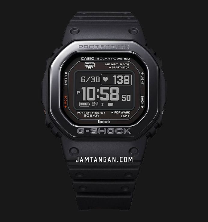 Casio G-Shock DW-H5600MB-1DR Smartwatch G-Squad Heart Monitor Digital Dial Black Resin Band