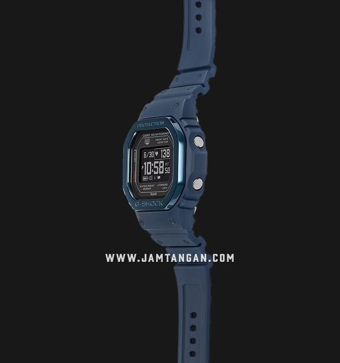 Casio G-Shock DW-H5600MB-2DR Smartwatch G-Squad Heart Monitor Digital Dial Blue Resin Band