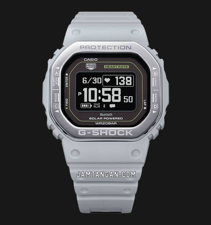 Casio G-Shock DW-H5600MB-8A9DR Smartwatch G-Squad Heart Monitor Digital Dial Grey Resin Band
