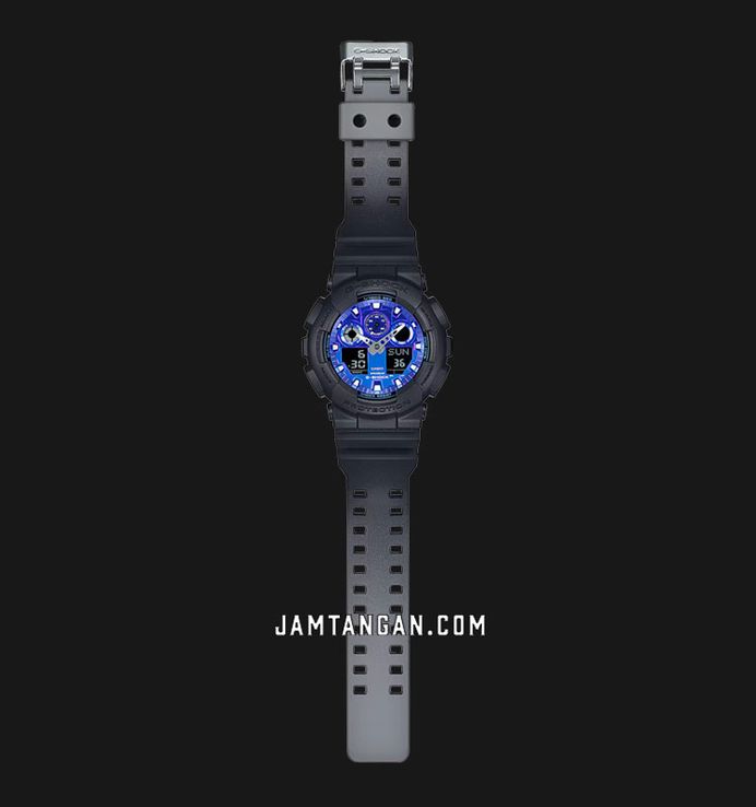 Casio G-Shock GA-100FL-1AJF Flame Inside Collection Digital Analog Dial Black Resin Band (JDM)
