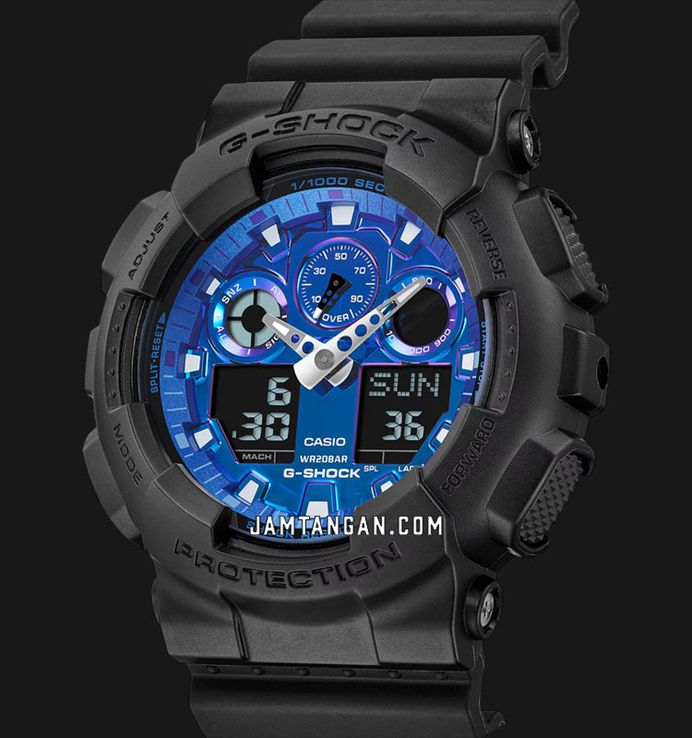 Casio G-Shock GA-100FL-1AJF Flame Inside Collection Digital Analog Dial Black Resin Band (JDM)