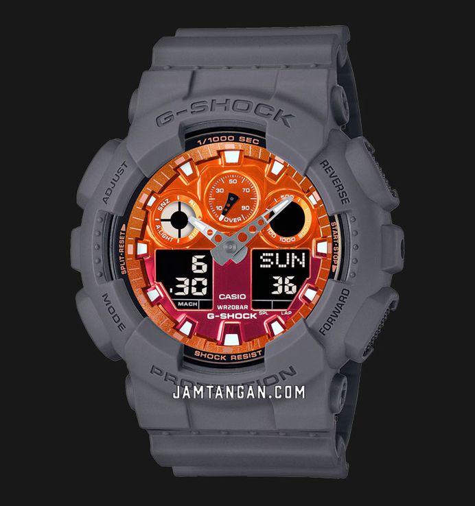 Casio G-Shock GA-100FL-8A GA-100FL-8AJF Flame Inside