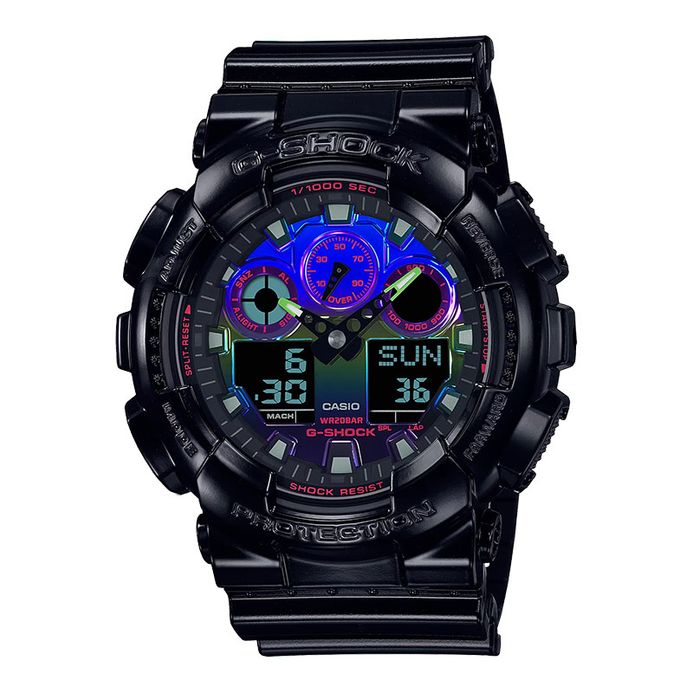 Casio G-Shock GA-100RGB-1A GA-100RGB-1ADR Virtual Rainbow Digital