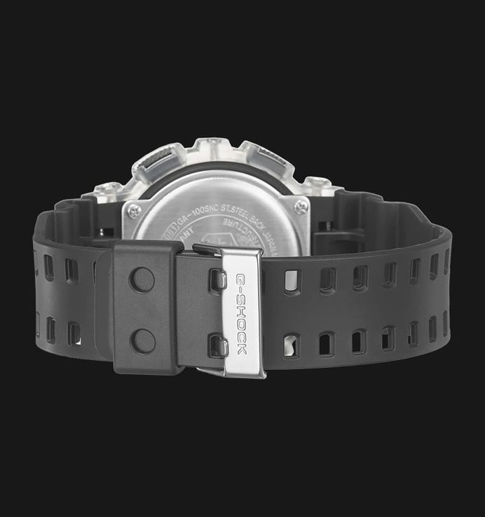 Casio G-Shock GA-100SKC-1ADR Skeleton Camouflage Digital Analog Dial Black Resin Band