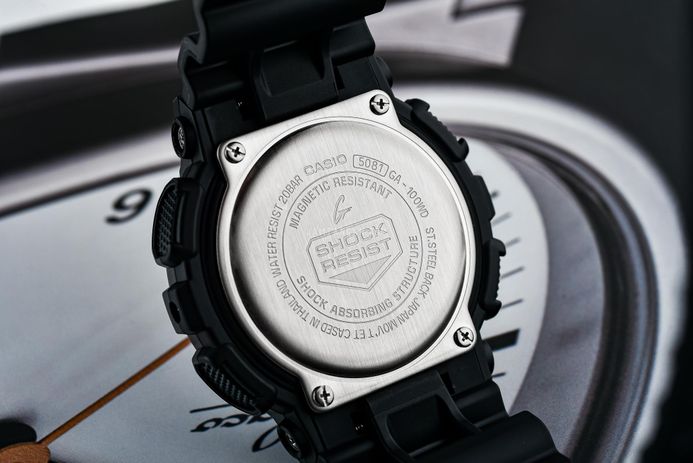 Casio G-Shock GA-100WD-1AJF Black And Briliant White Digital Analog Dial Black Resin Band (JDM)