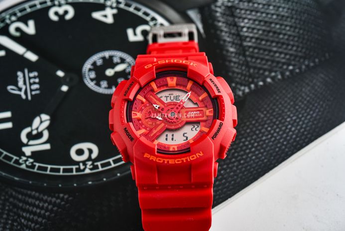 Casio G-Shock GA-110AC-4AJF Hyper Red Digital Analog Dial Red Resin Band Limited Edition 
