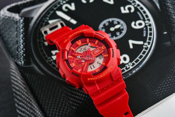 Casio G-Shock GA-110AC-4AJF Hyper Red Digital Analog Dial Red Resin Band Limited Edition 