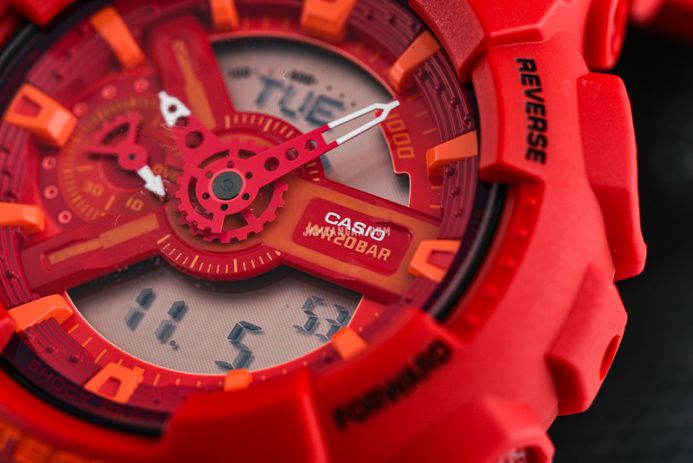 Casio G-Shock GA-110AC-4AJF Hyper Red Digital Analog Dial Red Resin Band Limited Edition 