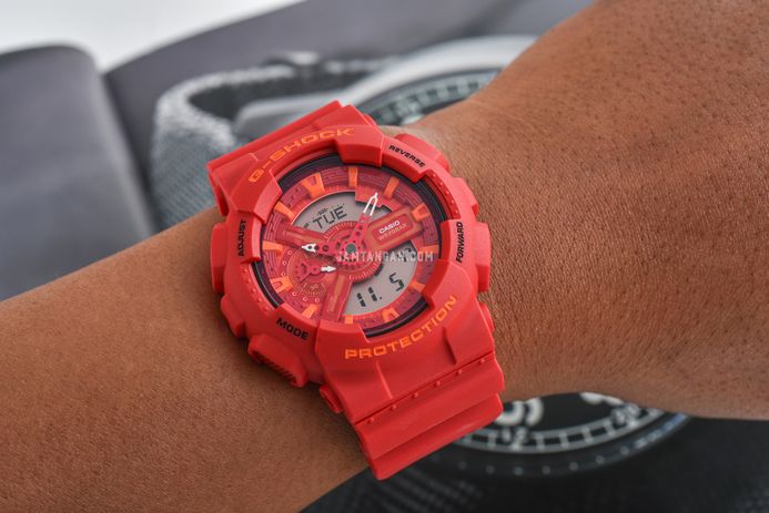 Casio G-Shock GA-110AC-4AJF Hyper Red Digital Analog Dial Red Resin Band Limited Edition 