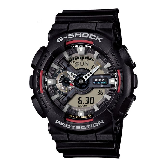 Casio G-Shock GA-110RL-1ADR Iconic Styles Digital Analog Dial Black Resin  Band