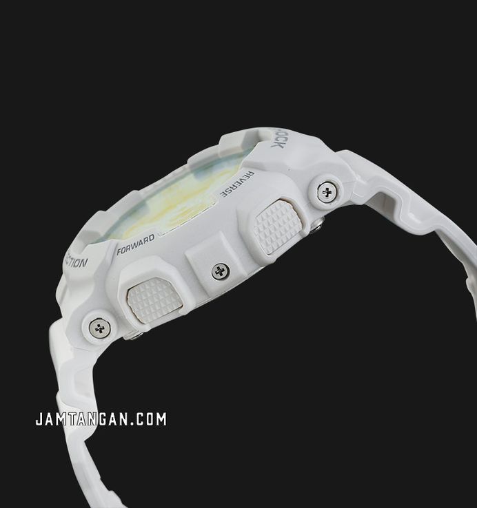 Casio G-Shock GA-110TL-7ADR Beach Time Lapse Series Digital Analog Dial White Resin Band