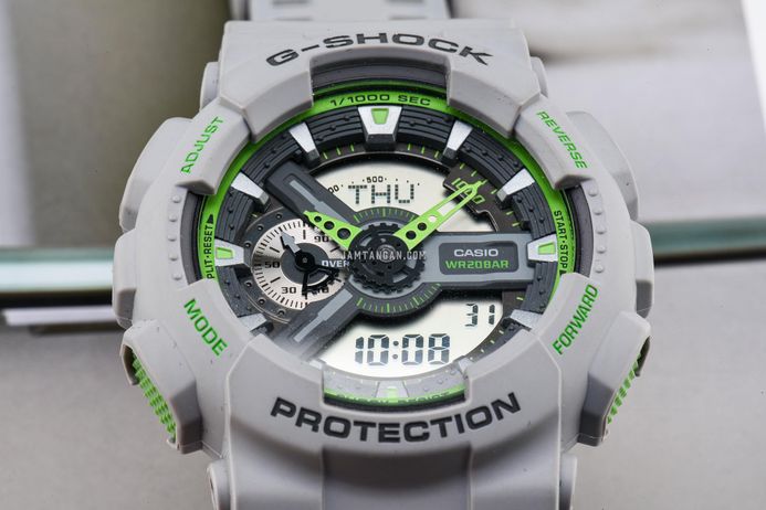 Casio G-Shock GA-110TS-8A3DR Digital Analog Dial Grey Resin Band