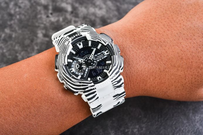Casio G-Shock GA-110WLP-7ADR Wildlife Promising Grevys Zebra Digital Analog Dial Resin Band