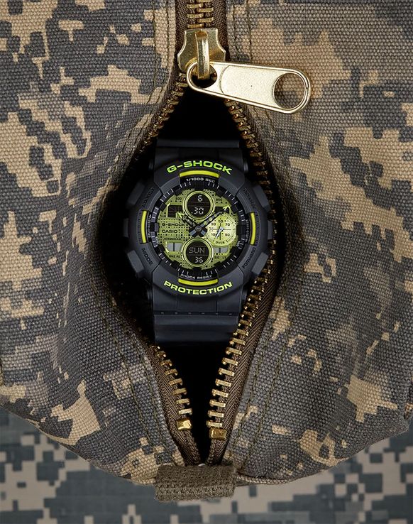 G-SHOCK 腕時計　GA-140DC-1A Black and Yellow Casio G-SHOCK GA-140DC-1AER - YouTube