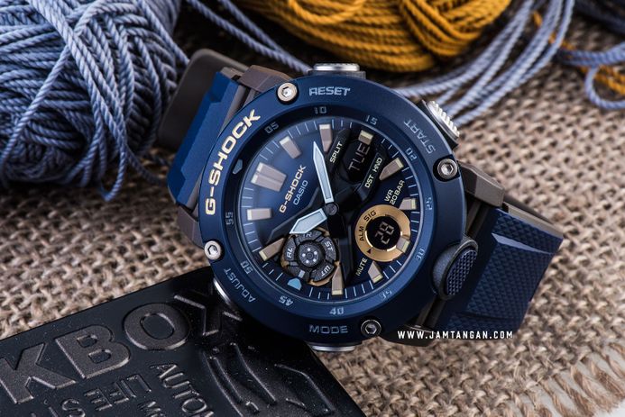 Casio G-Shock GA-2000-2A GA-2000-2AJF Blue Dial Blue Resin Band 