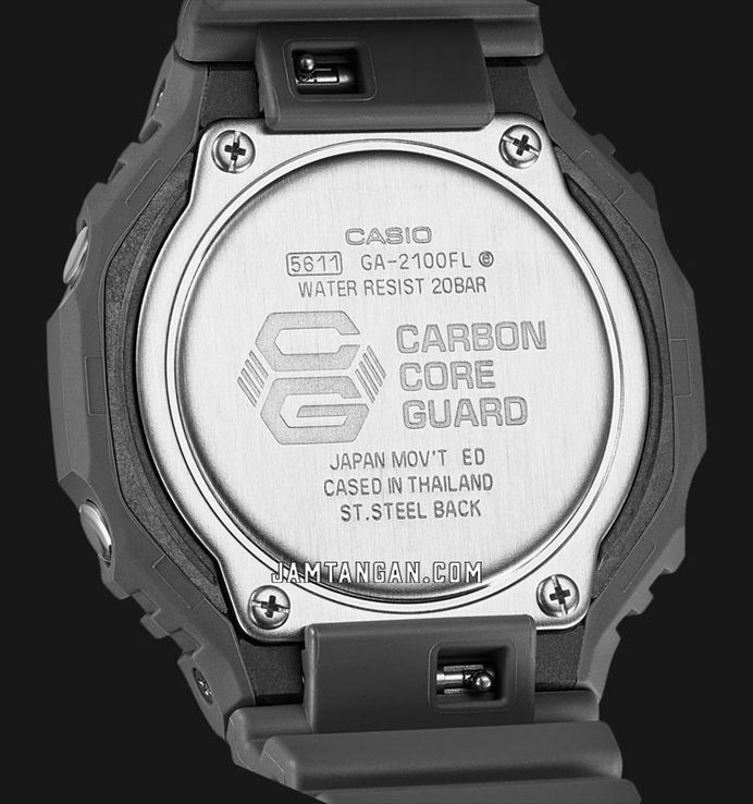 Casio G-Shock GA-2100FL-8ADR CasiOak Flame Inside Collection Digital Analog Dial Resin Band